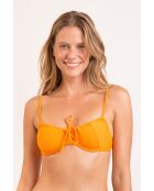 Mango orangefarbenes Bikinioberteil mit Balkonbindung