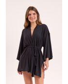 Kimono da spiaggia nero