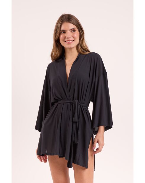 Kimono da spiaggia nero