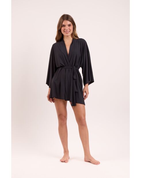 Kimono da spiaggia nero