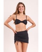 Schwarzer kurzer Strandrock mit Rüschen