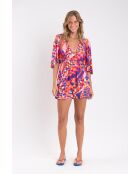 Lustiges mehrfarbiges kurzes Kleid