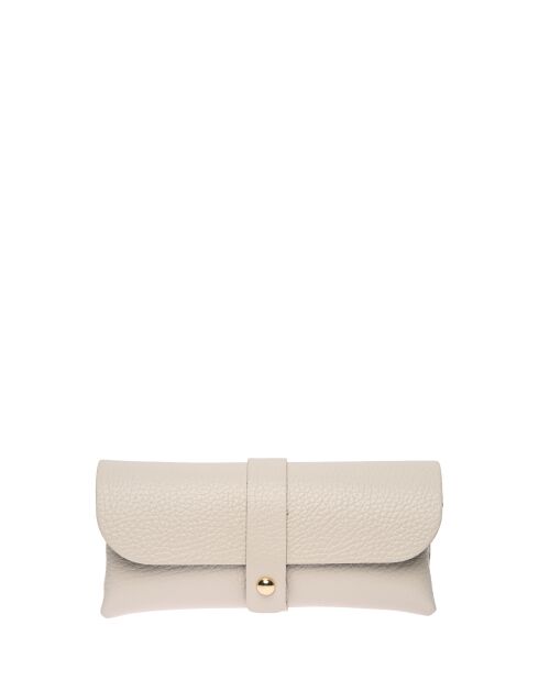 Étui à lunettes en cuir SS26 RM 1013 beige -7 x 16 cm