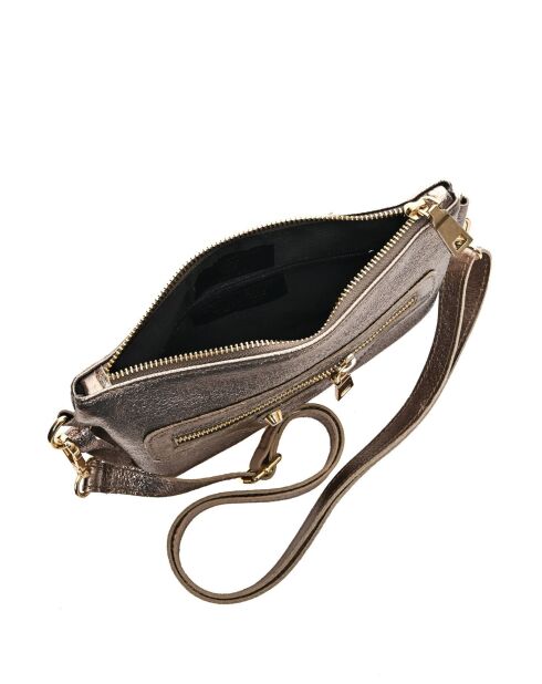 Sac bandoulière en cuir SS26 AL 8152 bronze -16x23x1 cm