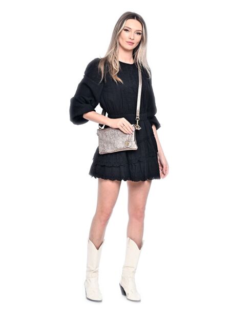 Sac bandoulière en cuir SS26 AL 8152 bronze -16x23x1 cm