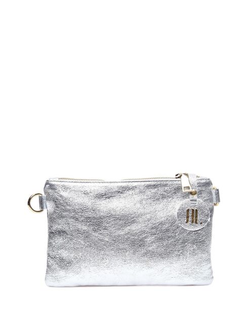 Sac bandoulière en cuir SS26 AL 8152 argent -16x23x1 cm