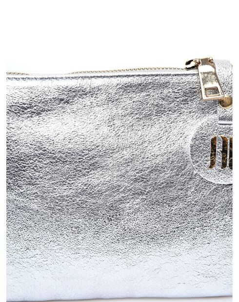 Sac bandoulière en cuir SS26 AL 8152 argent -16x23x1 cm