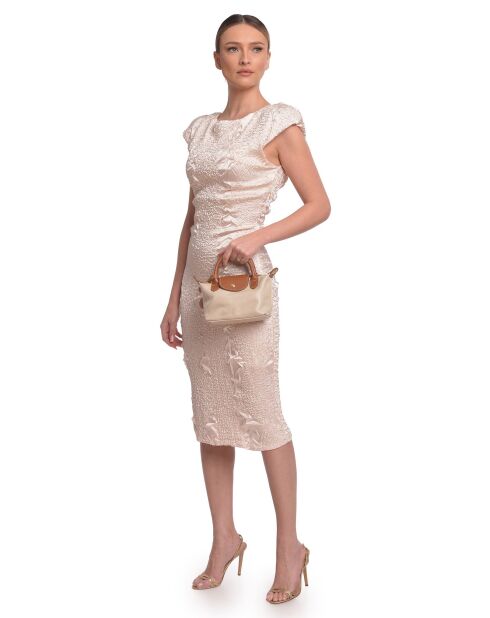 SS26 RM 1960 beige Lederhandtasche -13x22x8,5 cm