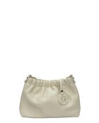 SS26 IR 124 Schultertasche aus beigem Leder -15x21x6 cm