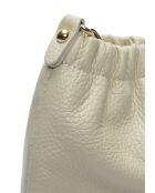SS26 IR 124 Schultertasche aus beigem Leder -15x21x6 cm