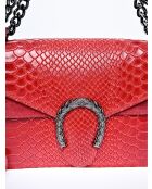 Sac bandoulière en cuir SS26 RM 8140 rouge -15x20x5 cm