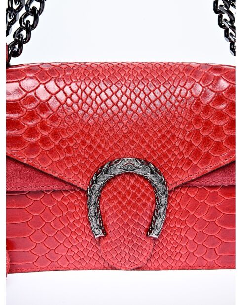 Sac bandoulière en cuir SS26 RM 8140 rouge -15x20x5 cm