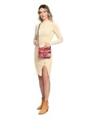 Sac bandoulière en cuir SS26 RM 8140 rouge -15x20x5 cm