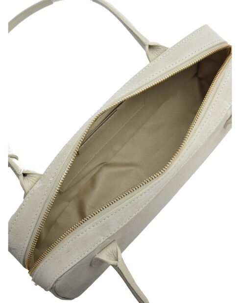 Sac porté épaule en cuir supérieure SS26 AL TSBV 47 beige -16x33.5x9 cm