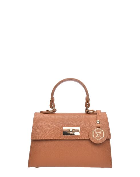 SS26 LV 131 cognac leren handtas -21,5x19,5x7,5 cm