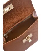 SS26 LV 131 cognac leren handtas -21,5x19,5x7,5 cm