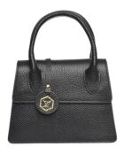 SS26 LV 1939T schwarze Lederhandtasche -17x19,5x8 cm