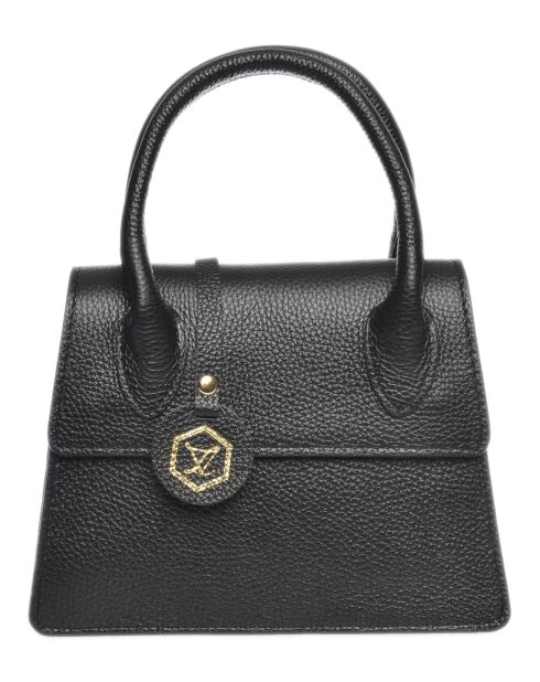 SS26 LV 1939T schwarze Lederhandtasche -17x19,5x8 cm