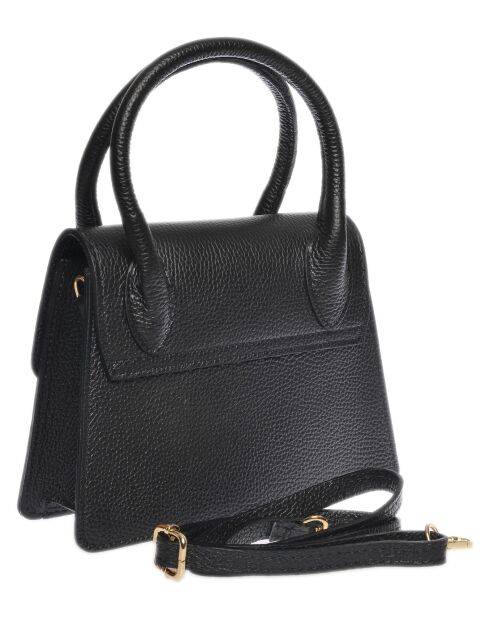 SS26 LV 1939T schwarze Lederhandtasche -17x19,5x8 cm