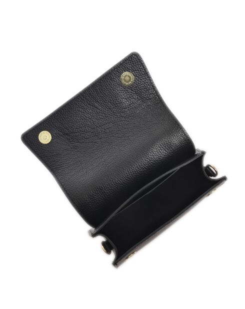 SS26 LV 1939T schwarze Lederhandtasche -17x19,5x8 cm