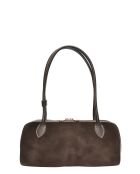 Sac porté épaule en cuir supérieure SS26 AL TSBV 47 testa moro -16x33.5x9 cm