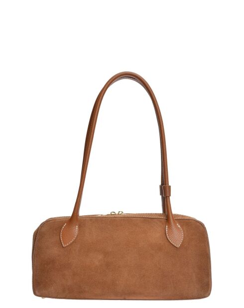 Sac porté épaule en cuir supérieure SS26 AL TSBV 47 cognac -16x33.5x9 cm