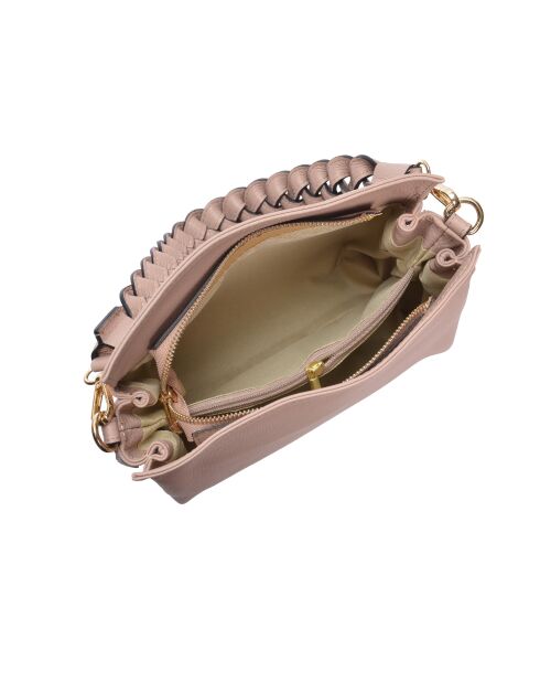 Sac porté épaule en cuir SS26 IR 182T poudre -20x23x9.5 cm
