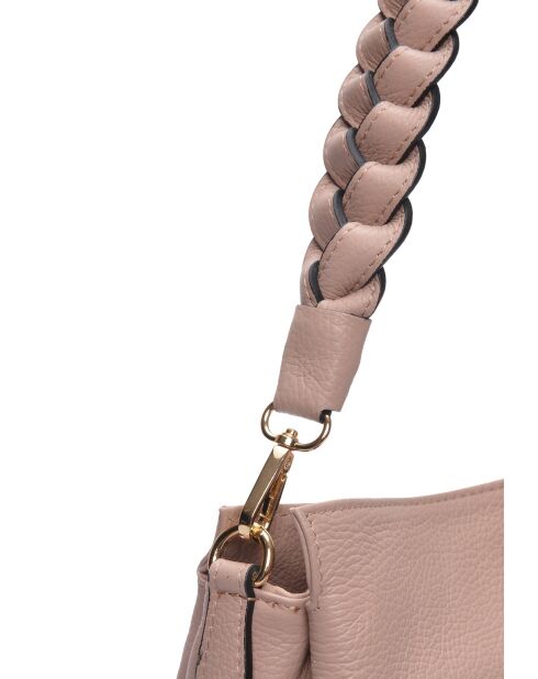 Sac porté épaule en cuir SS26 IR 182T poudre -20x23x9.5 cm