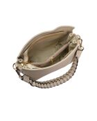 SS26 IR 182T Schultertasche aus beigem Leder -20x23x9,5 cm