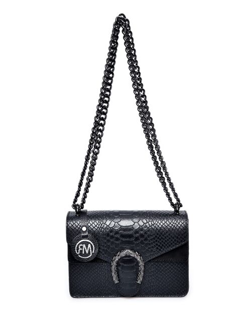 Sac bandoulière en cuir SS26 RM 8140 noir -15x20x5 cm