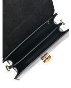 SS26 AL 3145T zwarte leren handtas -19x23x11 cm
