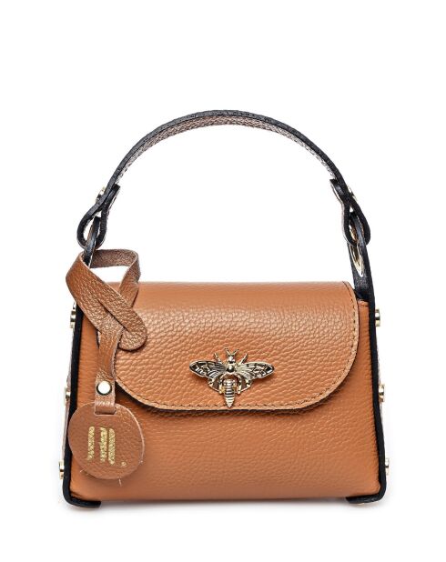 Sac à main en cuir supérieure SS26 AL 1816 cognac -13x19x7 cm
