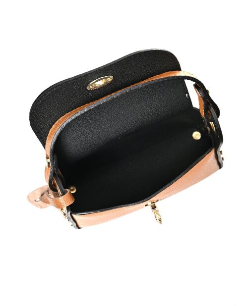 Sac à main en cuir supérieure SS26 AL 1816 cognac -13x19x7 cm