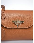 Sac à main en cuir supérieure SS26 AL 1816 cognac -13x19x7 cm