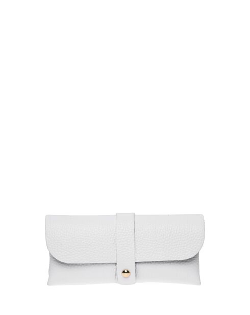 Étui à lunettes en cuir SS26 RM 1013 blanc -7 x 16 cm