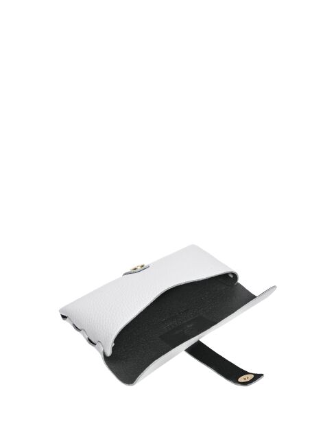 Étui à lunettes en cuir SS26 RM 1013 blanc -7 x 16 cm