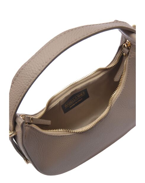 SS26 IR 187T modderleren schoudertas -11,5x21x6,5 cm
