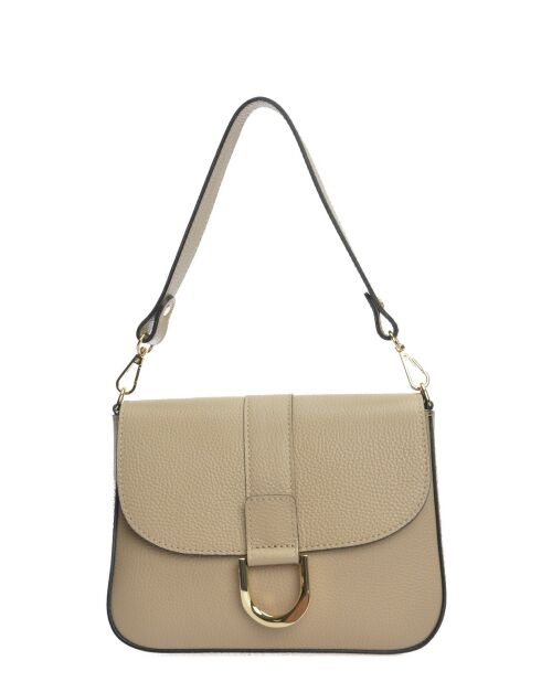 Sac bandoulière en cuir SS26 AL TSBV 24 boue -15.5x24x8 cm