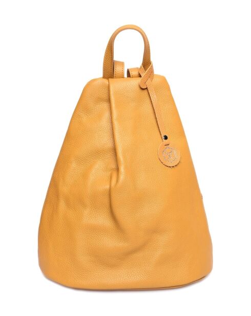 Sac à dos en cuir SS26 LV 1880 moutarde -28x25x8 cm