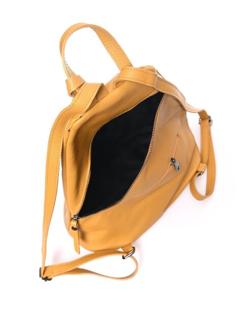Sac à dos en cuir SS26 LV 1880 moutarde -28x25x8 cm