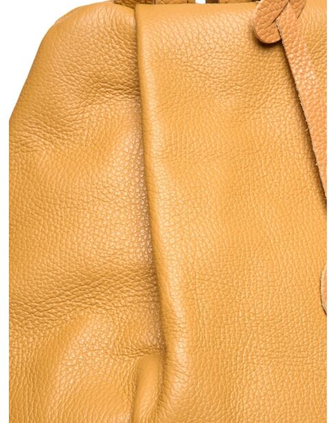 Sac à dos en cuir SS26 LV 1880 moutarde -28x25x8 cm