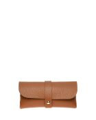 Étui à lunettes en cuir SS26 RM 1013 cognac -7 x 16 cm