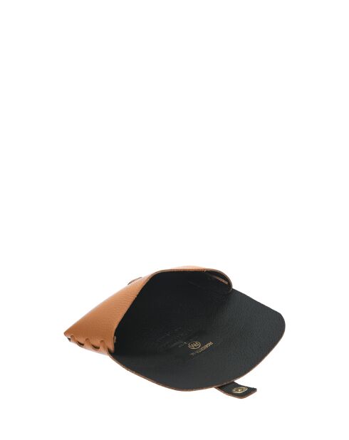 Étui à lunettes en cuir SS26 RM 1013 cognac -7 x 16 cm