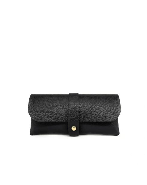 Étui à lunettes en cuir SS26 RM 1013 noir -7 x 16 cm
