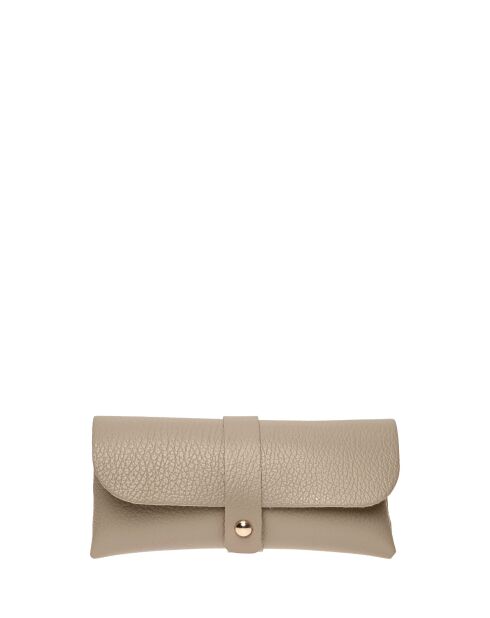Étui à lunettes en cuir SS26 RM 1013 boue -7 x 16 cm