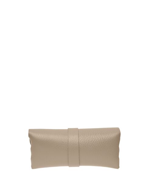 Étui à lunettes en cuir SS26 RM 1013 boue -7 x 16 cm