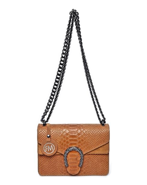 Sac bandoulière en cuir SS26 RM 8140 cognac -15x20x5 cm