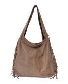 Sac porté épaule en cuir SS26 IR 8171 boue -30x39x12 cm