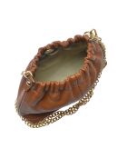 SS26 IR 124 Schultertasche aus cognacfarbenem Leder -15x21x6 cm