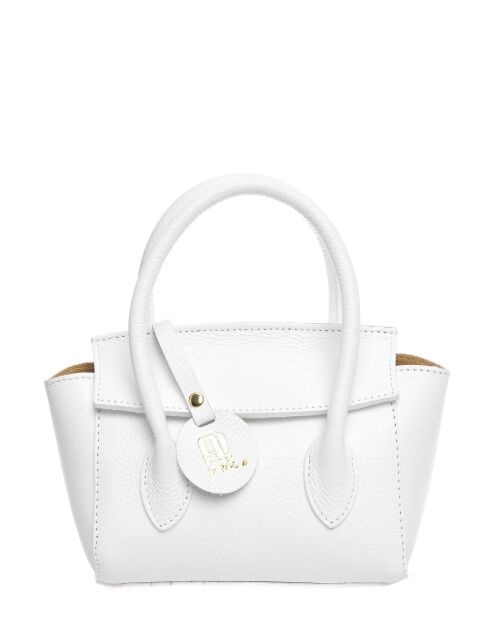 Sac à main en cuir SS26 AL 1962T blanc -13x18x7 cm